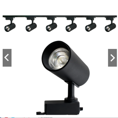 Kit Trilho Eletrificado 2 Metros Preto + 6 Spots Led Preto 10w Luz Branco Quente Casa e Decoração
