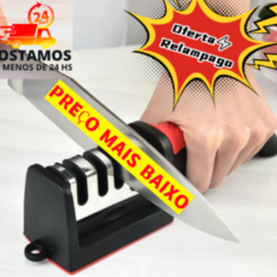 Amolador Afiador De Facas Em Aço Inox Com 3 Afiadores-site-mariaqueiroz.com.br