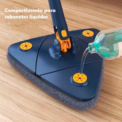 Esfregao Rodo Limpeza Triangulo Mop Giratorio 360° Rodo-site-maria-queiroz