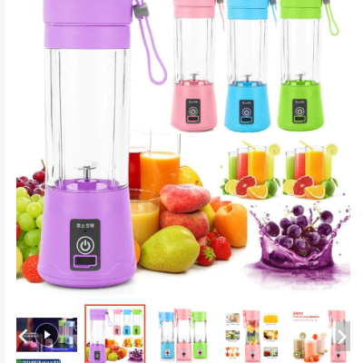 Mini Liquidificador Portátil Shake 6 Laminas -mariaqueiroz.com.br